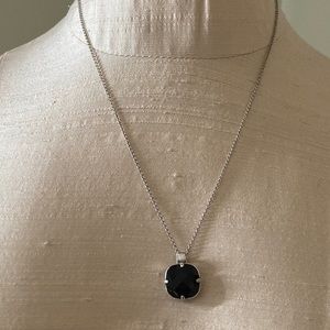 Brighton black onyx pendant necklace adjustable length.